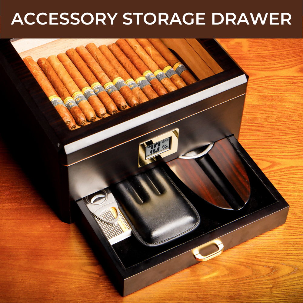 humidor with drawer