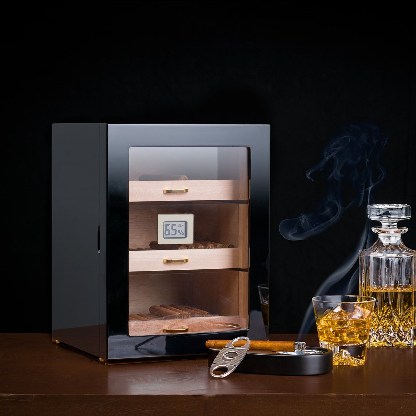 black humidor