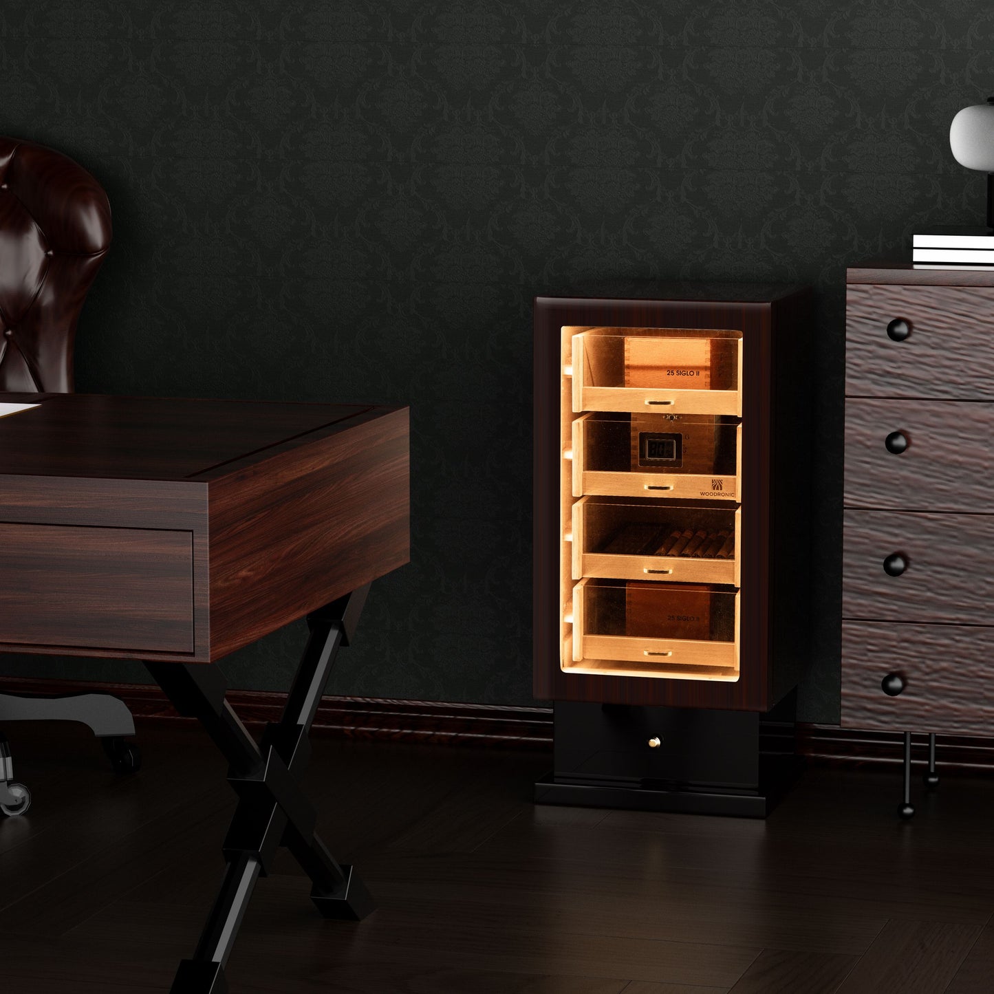 Lighted Cigar Humidor