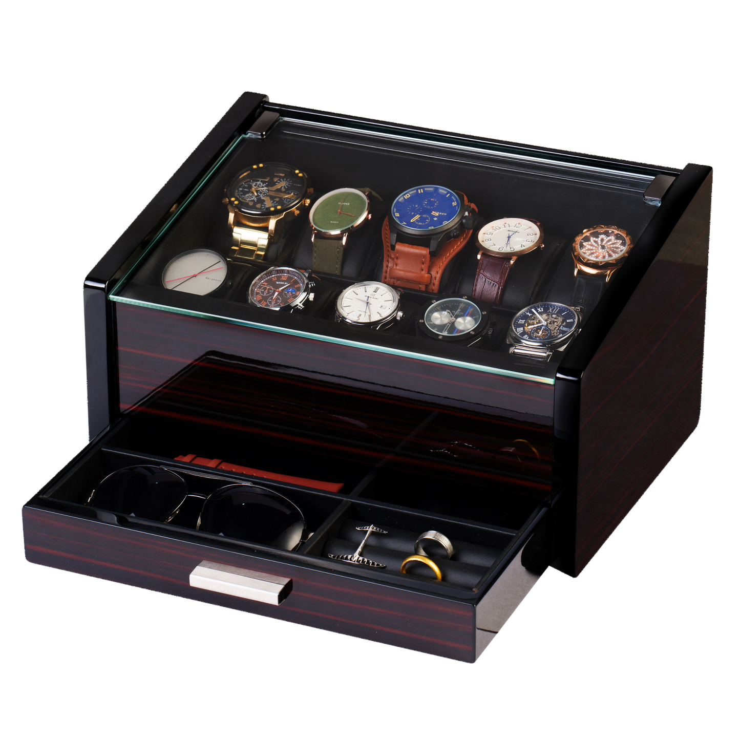 LVL202 Watch Storage Box, Ebony Finish