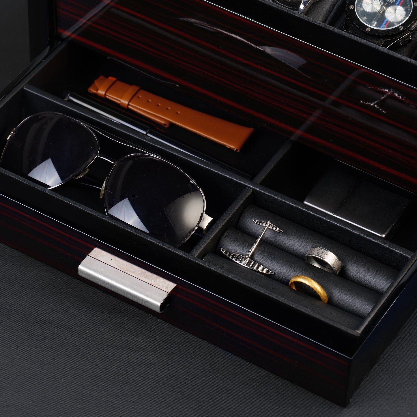 LVL202 Watch Storage Box, Ebony Finish