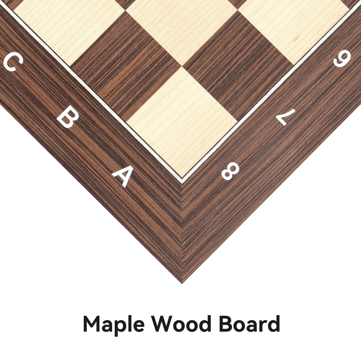 A5049 Professional Chess Board, Maple Inlaid