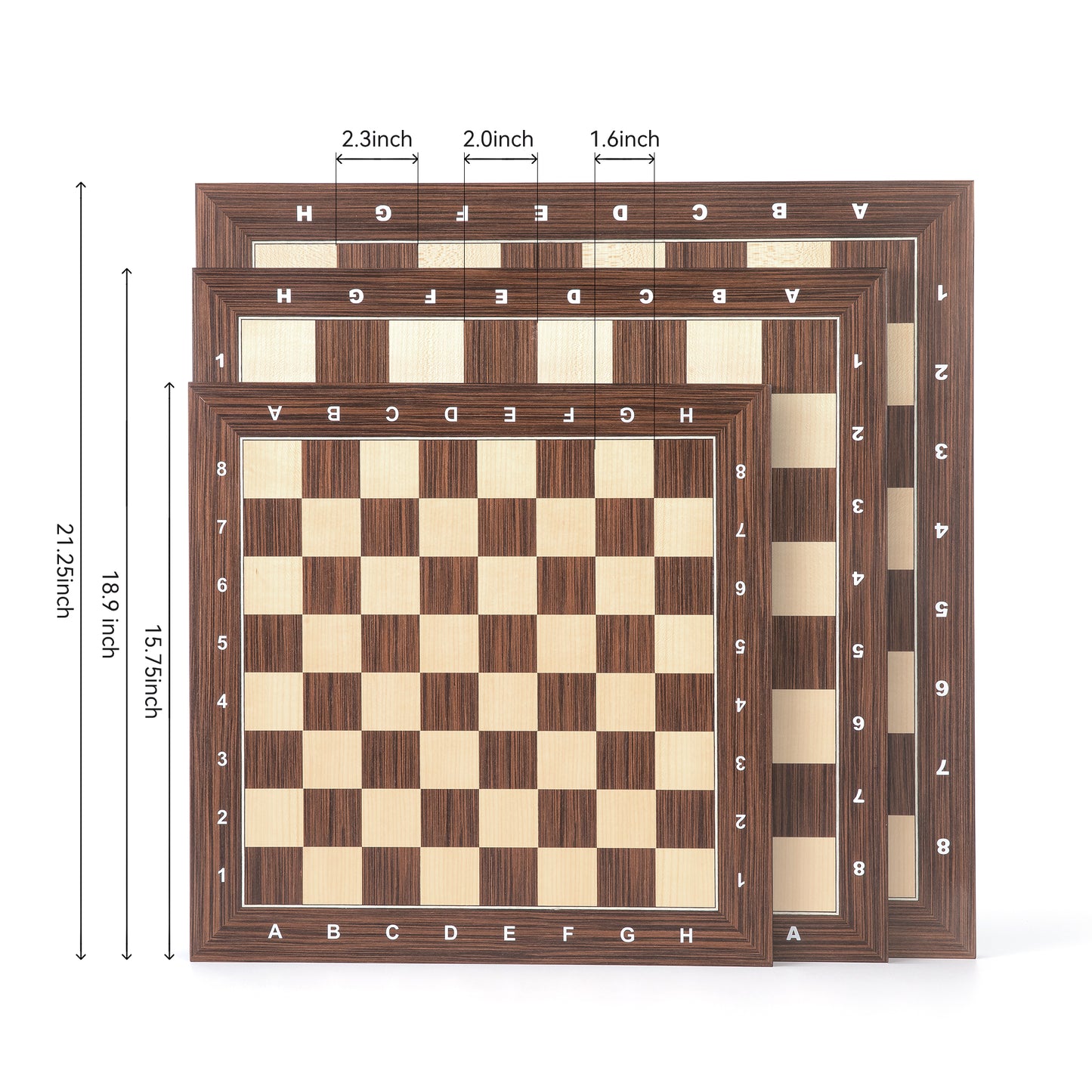 A5049 Professional Chess Board, Maple Inlaid