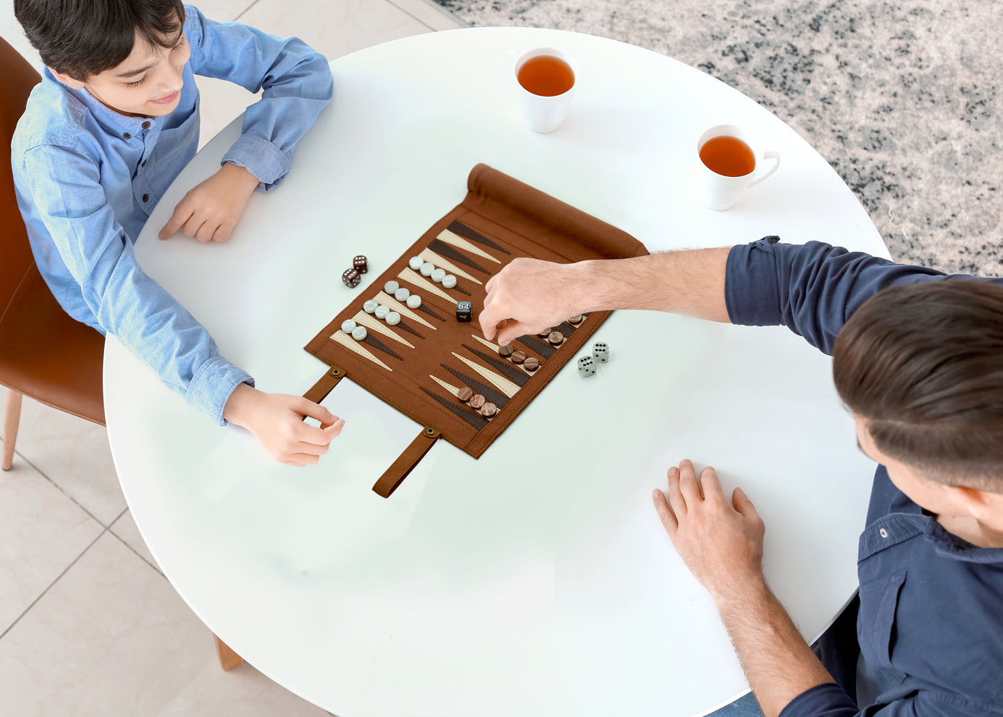 A5039C Backgammon Chess Checkers Set, Micro-Fiber