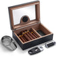 CINOROW Cigar Humidor, 25-50 CT, Handscraped Grain