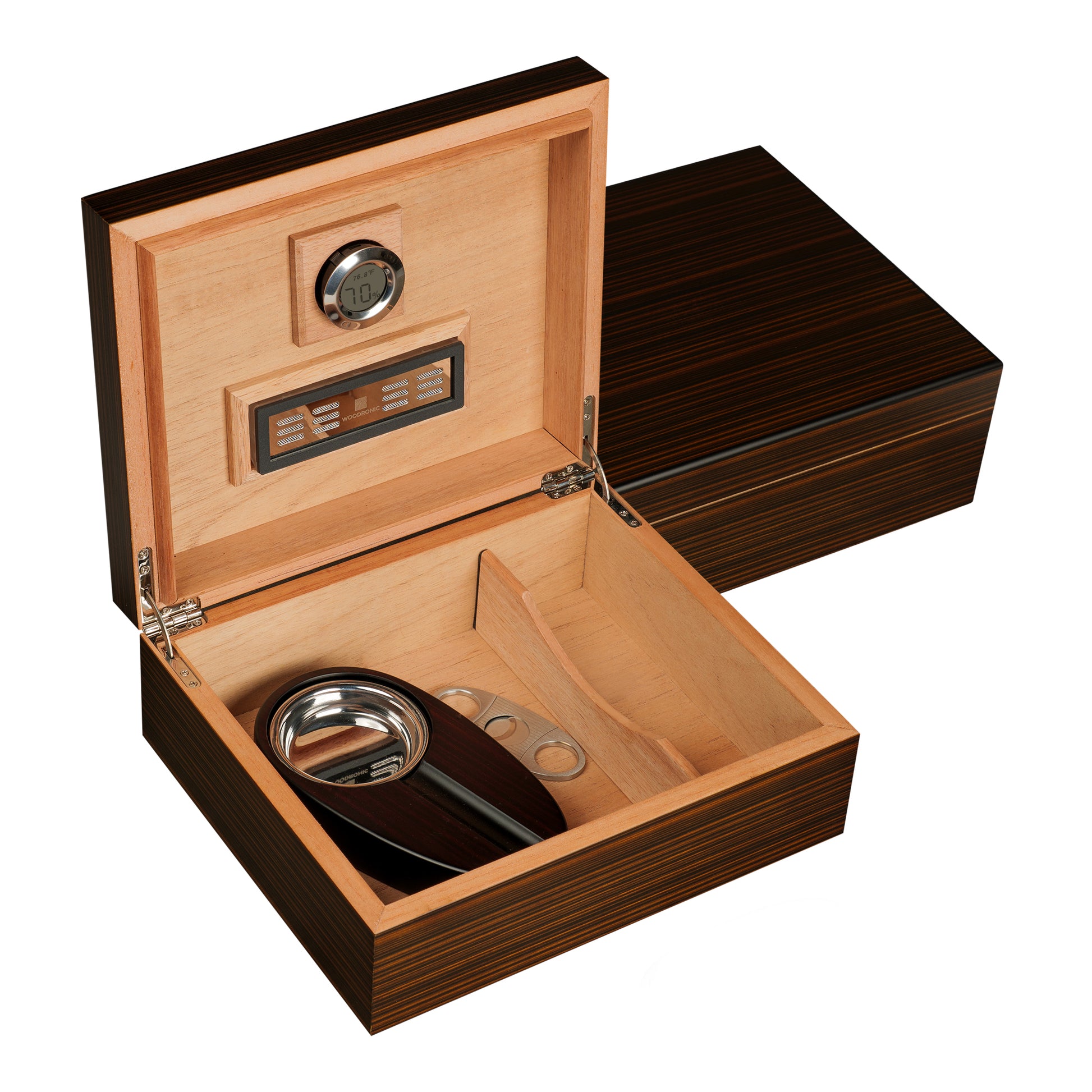 Woodronic Tutum A5015EB Cigar Humidor with Cigar Accessories, CT