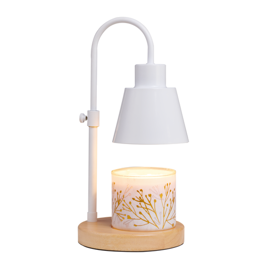 LIVIN Candle Warmer, Rubberwood Base, White