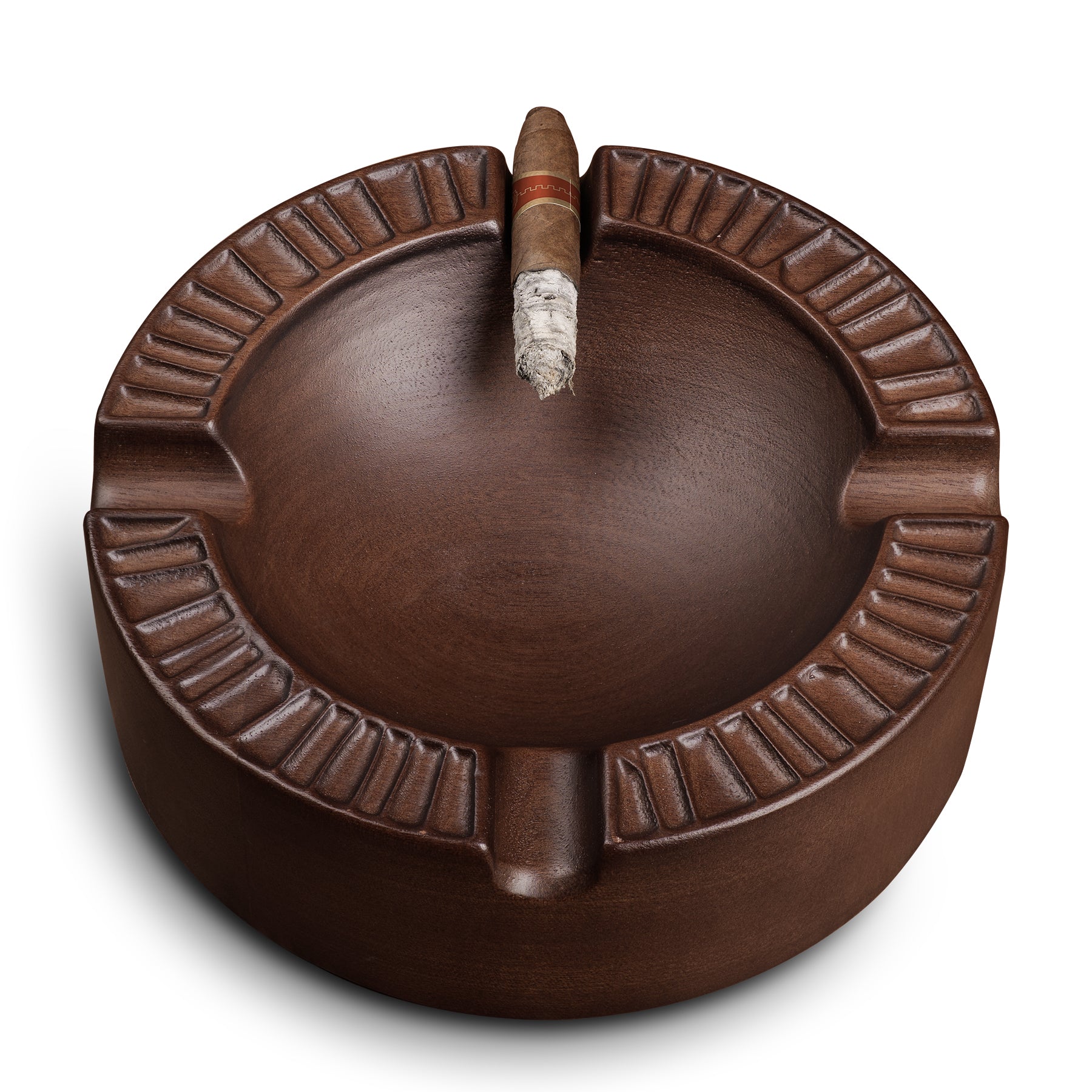 A5056R Cigar Ashtray, Solid Walnut