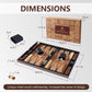 A5040 Backgammon Set, Walnut Maple Mahogany Veneers