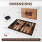A5040 Backgammon Set, Walnut Maple Mahogany Veneers