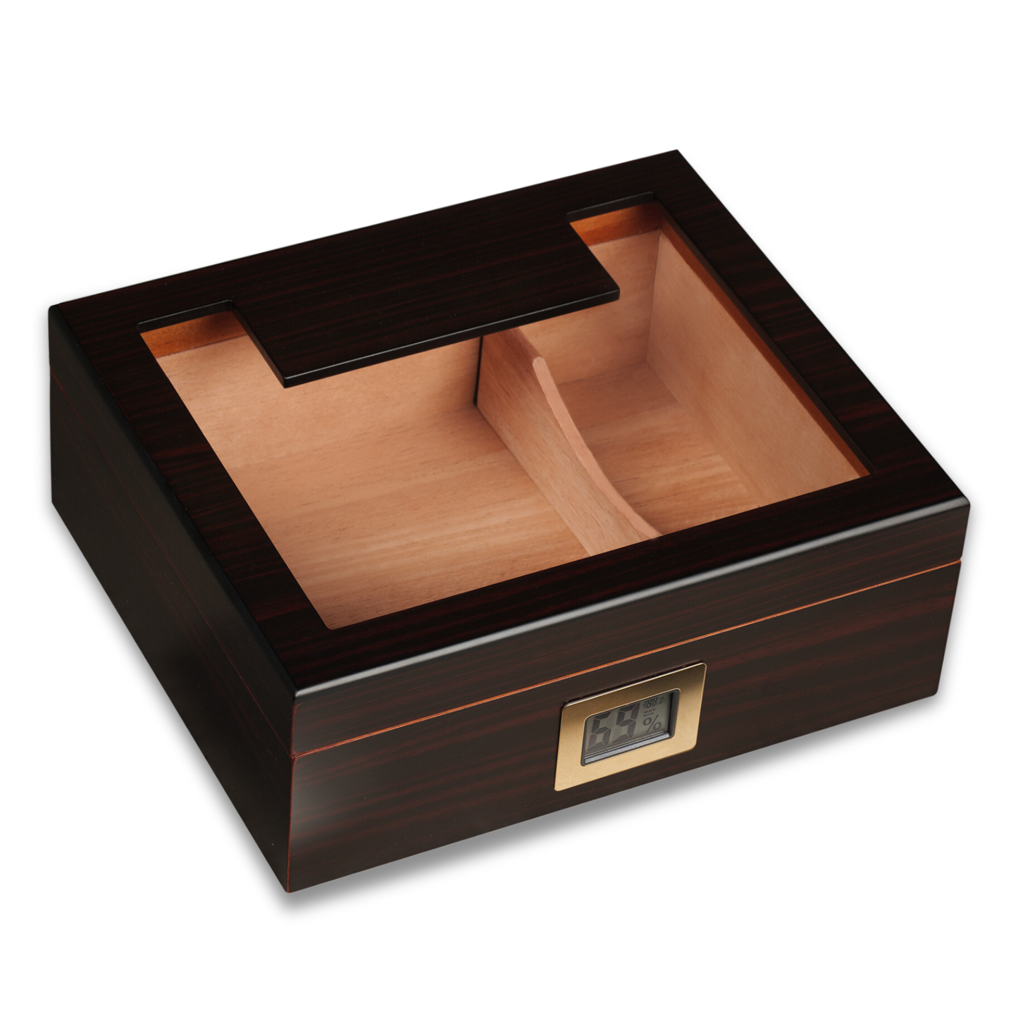 Mantle A5033 Monogrammed Cigar Humidor, 30-50 CT, Ebony Finish