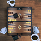 A5040 Backgammon Set, Walnut Maple Mahogany Veneers