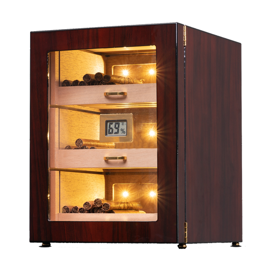 Leonids A5046 Cigar Cabinet, 100-150 CT, Rosewood Finish
