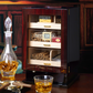 Gigante Mini A5055 Monogrammed Cigar Cabinet, 100-150 CT, Ebony Finish