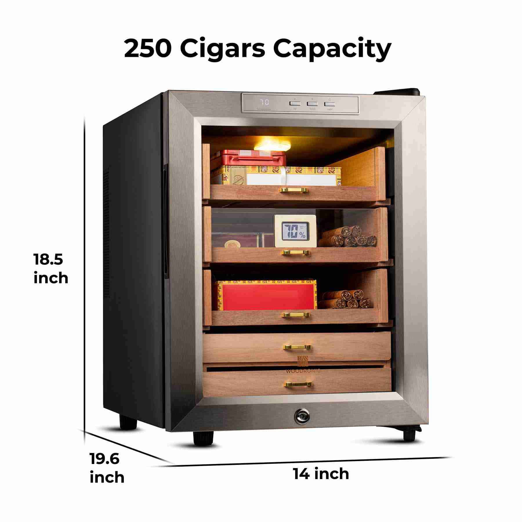 Desktop Vertical Display Humidor - Cigars International