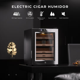 Frigdor E5058 Cigar Cabinet, 200–250 Count, Stainless Steel