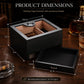 Desktop Cigar Humidor with Drawer | 50 Cigar Set