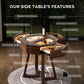 Woodronic Solid Wood Cigar End Table with Storage & Humidity Control