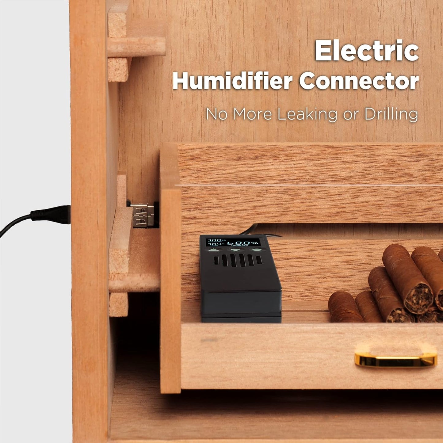 Gigante A5050L Cigar Cabinet, 200-250 CT, Ebony Finish