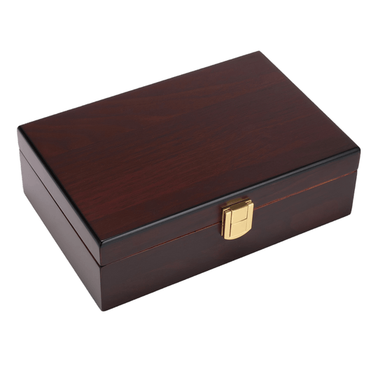WA-5022 | Woodronic Luxury Slim Cigar Humidor: Portable Cedar Wood Humidor for 10 Cigars
