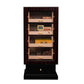 4-drawer humidor filled with loose cigars and premium cigar boxes, demonstrating versatile storage capacity.