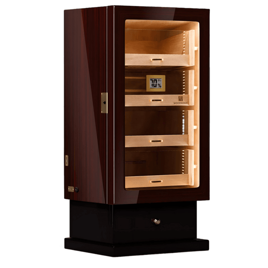 WA-5050 | Woodronic LED Luxury Floor Cigar Humidor Cabinet with Cedar Drawers & Digital Hygrometer  for 250 Cigars