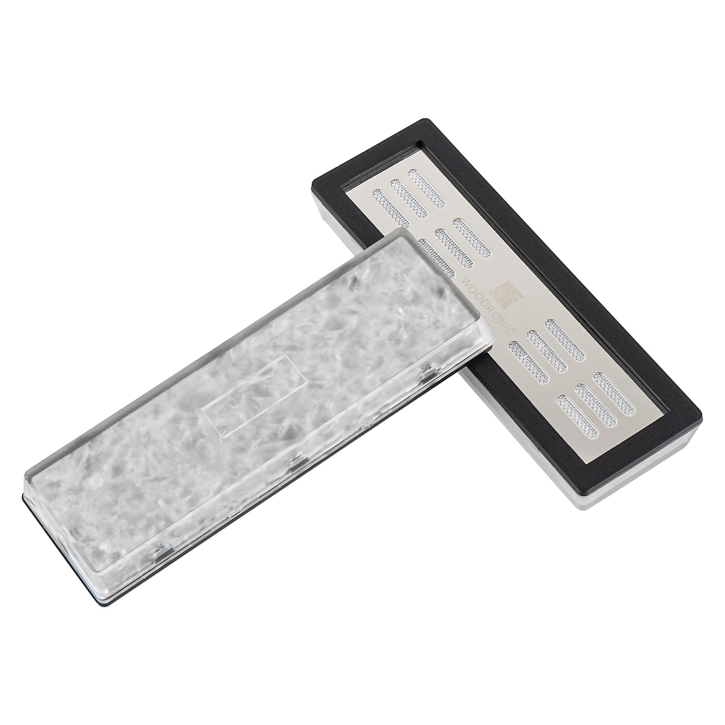 Silver humidifier with clear cover, highlighting the crystal gel core that regulates humidity without over-saturating cigars.