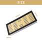 Gold humidifier dimensions: 6.5" L x 2.8" W x 0.8" H, perfect fit for most standard cigar humidors.