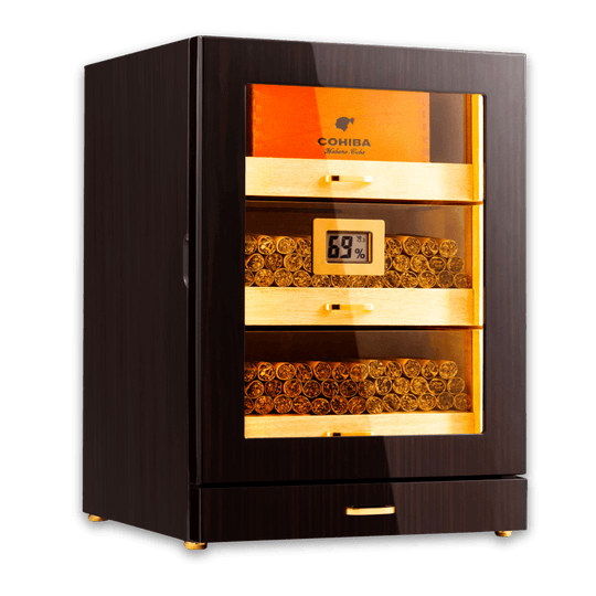 Woodronic Personalized LED Cigar Humidor Cabinet – 100–150 Count Spanish Cedar