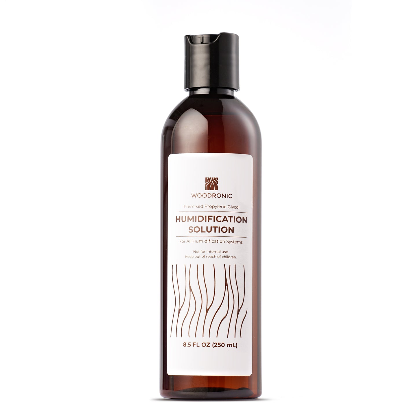 Woodronic 8.5oz humidor humidification solution, premixed propylene glycol for all cigar humidification systems.