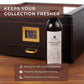 Humidor solution maintains 70% RH, prevents cigar drying/molding, and preserves flavor and freshness.