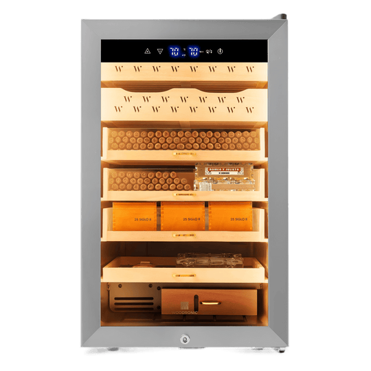 WA-5068| Woodronic Electronic Cigar Cabinet – 500 Cigar Electric Humidor with Temperature & Humidity Control