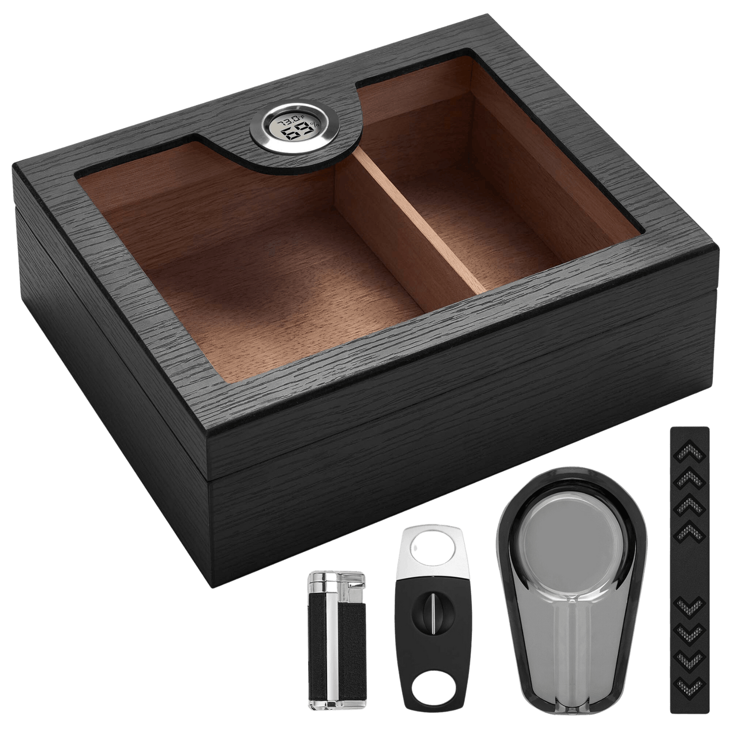 CI-6002 | Luxury 50-Cigar Humidor Set with Accessories