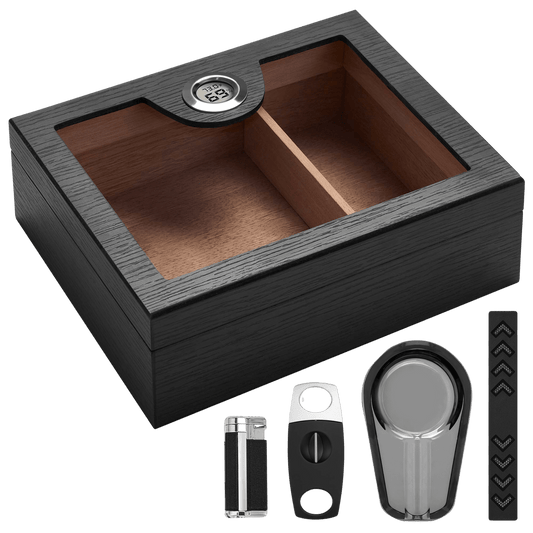 Luxury 50-Cigar Humidor Set with Accessories
