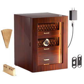Desktop LED Cigar Humidor Cabinet for 100-150 Cigars