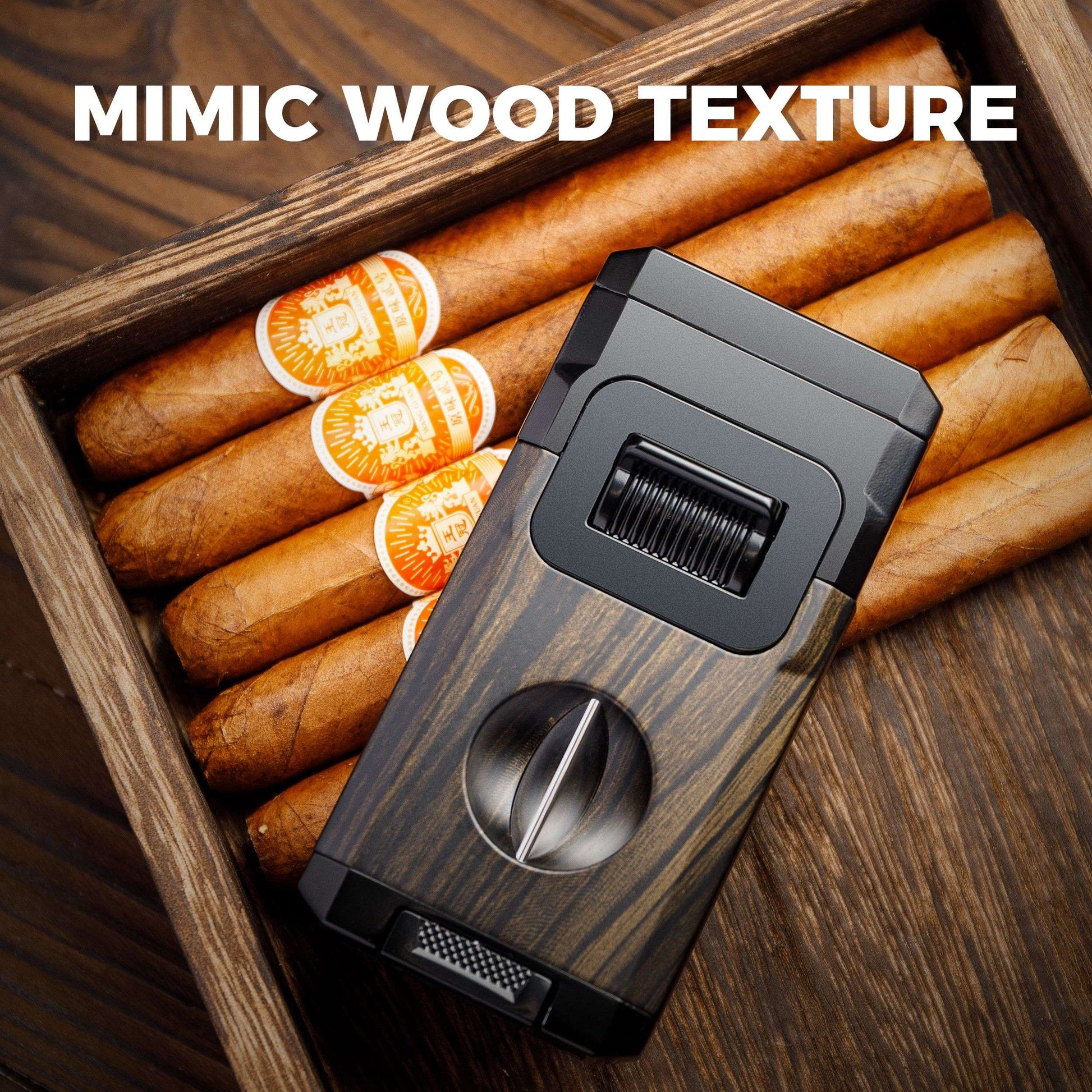 Premium mimic wood texture finish, combining rustic elegance with durable construction for a luxury look.