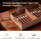 Spanish Cedar Cigar Tray with Adjustable Divider for 30-50 Counts (1 Pack / 2 Pack)
