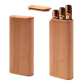 Spanish Cedar Travel Cigar Case for 3 Cigars with Magnetic Slide Lid