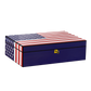 Woodronic Tutum A5053 Cigar Humidor, 50-100 CT, Old Glory Themed